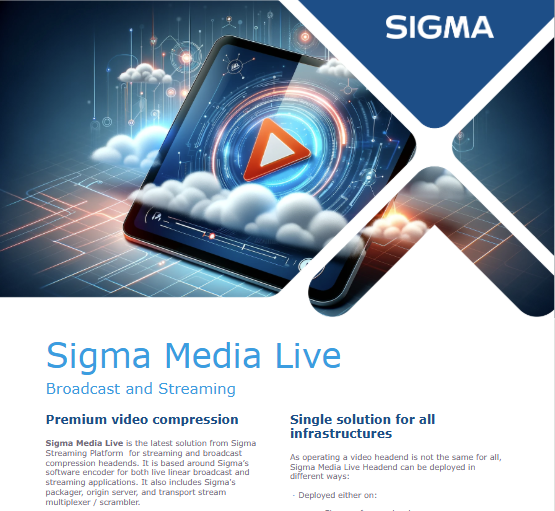 Sigma Media Live Datasheet