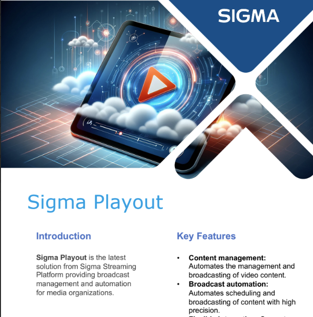 Sigma Playout Datasheet